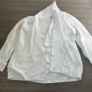 Calvin Klein Wrap Around White Sweater